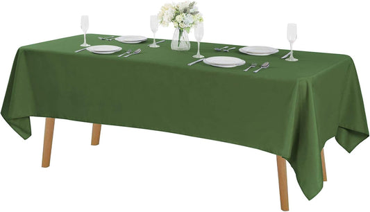 Rectangle Tablecloth 60x102 inch Washable Polyester Fabric Table Cloth for Wedding Party Dining Banquet Decoration（60x102, Willow）