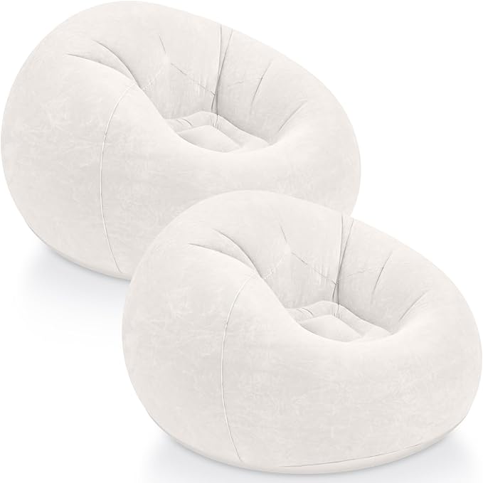 Realspring Inflatable Bean Bag Chairs Outdoor Blow up Camping Chairs Inflatable by Realspring