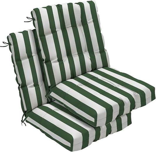 Outdoor Chair Cushions Set of 2, High Back Soft Seat Pad, Indoor Outside Use by zanwuhwyd