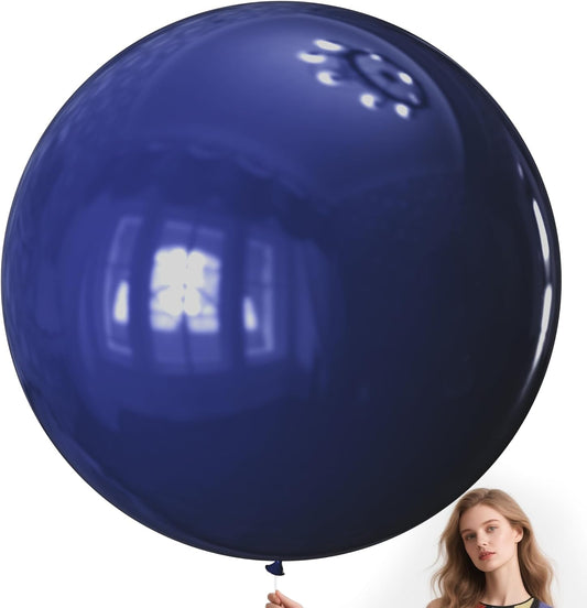 KAWKALSH Dark Blue Balloons 9pcs 36 Inch Extra Large Big Jumbo Giant Matte Navy Blue Latex Balloons for Graduation New Year Weddings Father's Day Baby Shower Birthday Party Decorations