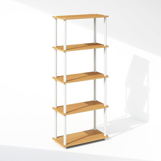 Furinno Turn-N-Tube Book Shelf, 5-Tier Bookshelf, Bookcase - Image 4