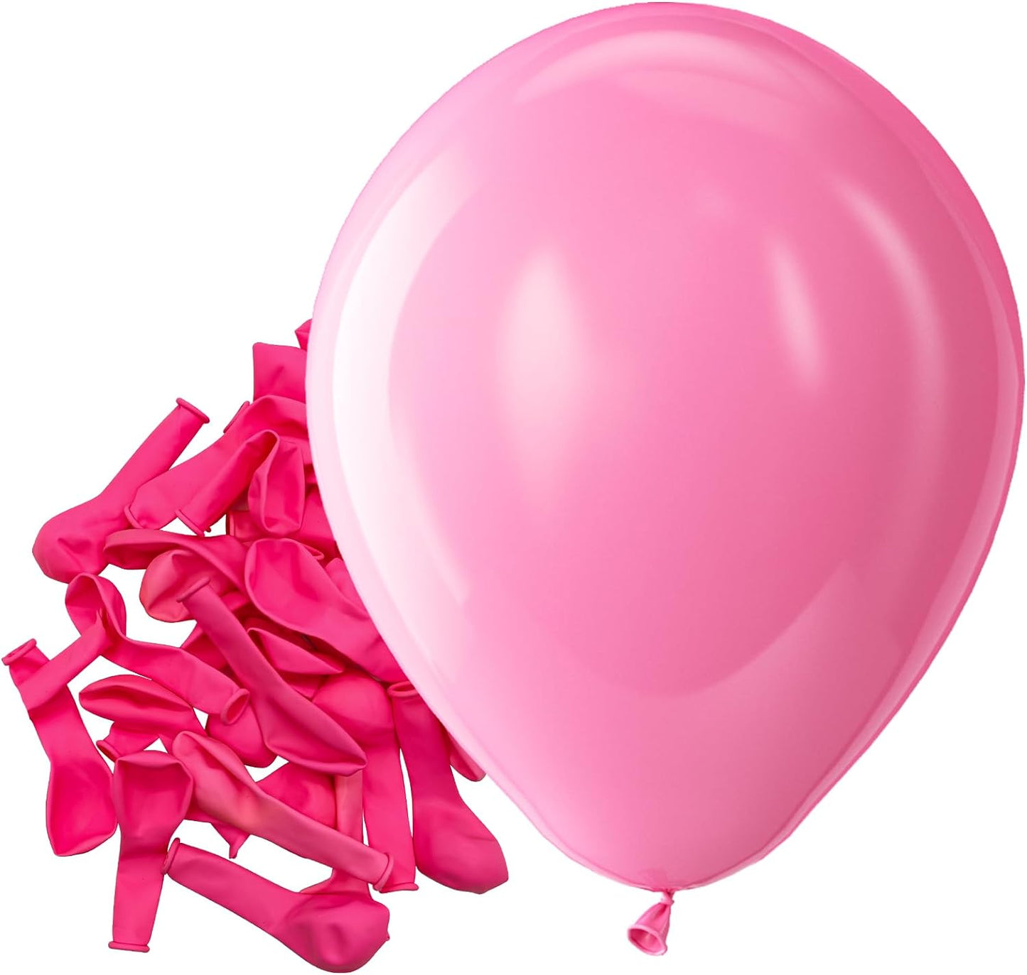 Bezente Pink Balloons Latex Party Balloons - 150 Pack 5 inch Matte Pink Helium Balloons for Birthday Wedding Anniversary Bridal Shower Gender Reveal Party Decorations