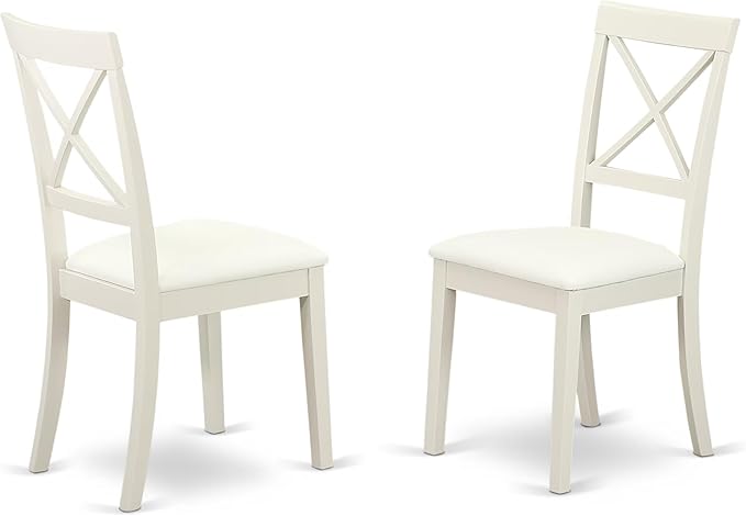East West Furniture DLBO5-LWH-LC 5 Piece Dining Room Furniture Set Includes a - Image 4