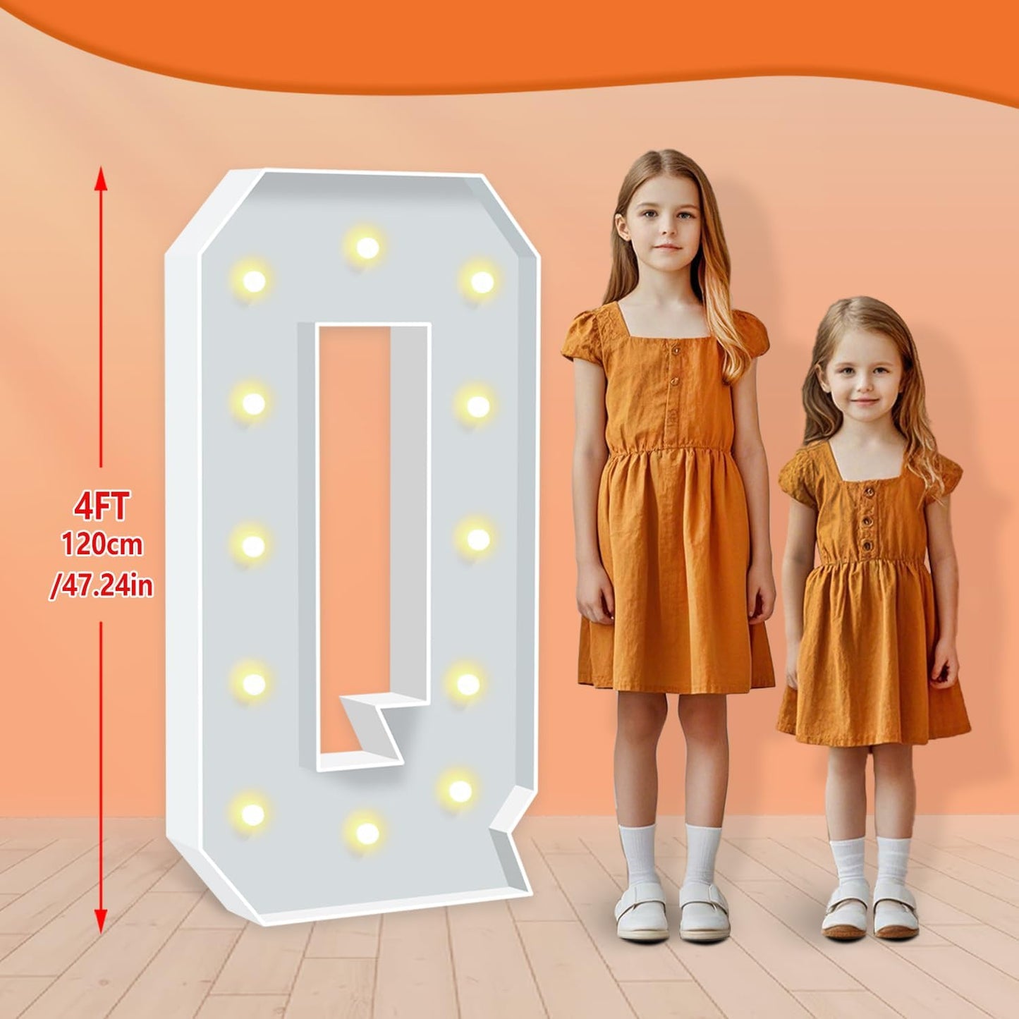 Marquee Light Up Letters, 4FT Marquee Letters Q, Mosaic Light Up Letter for Birthday Baby Shower Wedding Engagement Party Backdrop Decor, Big Marquee Letter for Party Decorations