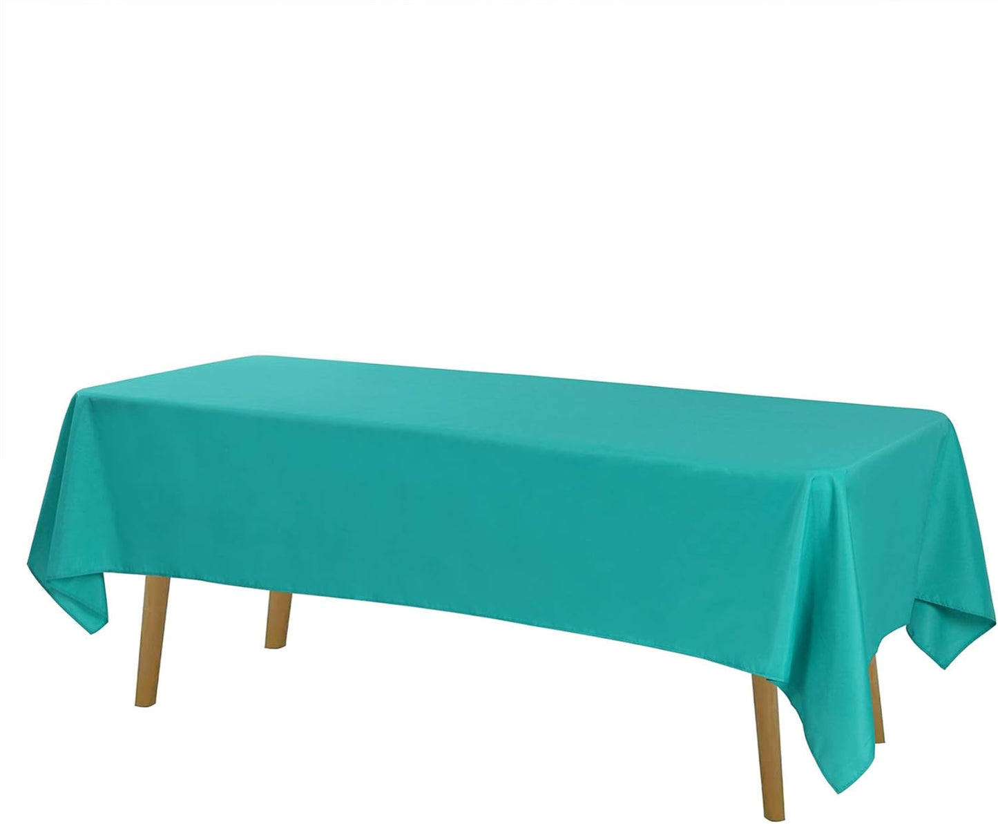 Rectangle Tablecloth 60x120 inch Washable Polyester Fabric Table Cloth for Wedding Party Dining Banquet Decoration（60x120, Turquoise）