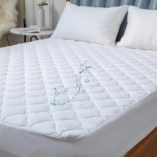Kingnex Olympic Queen 66x80 Waterproof Quilted Mattress Protector Pad Super by Kingnex