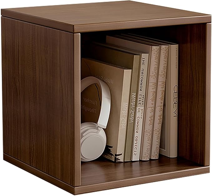 Versatile wooden storage cabinet, space-saving modular organizer by Unknown