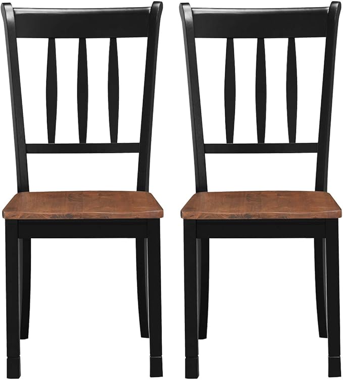 Giantex Wood Dining Chairs Set of 4, Armless Kitchen Chairs w/Solid Rubber Wood - Image 9