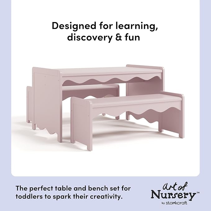 Storkcraft Casablanca Montessori Indoor Kids Table & Bench Set – Premium Kids - Image 4