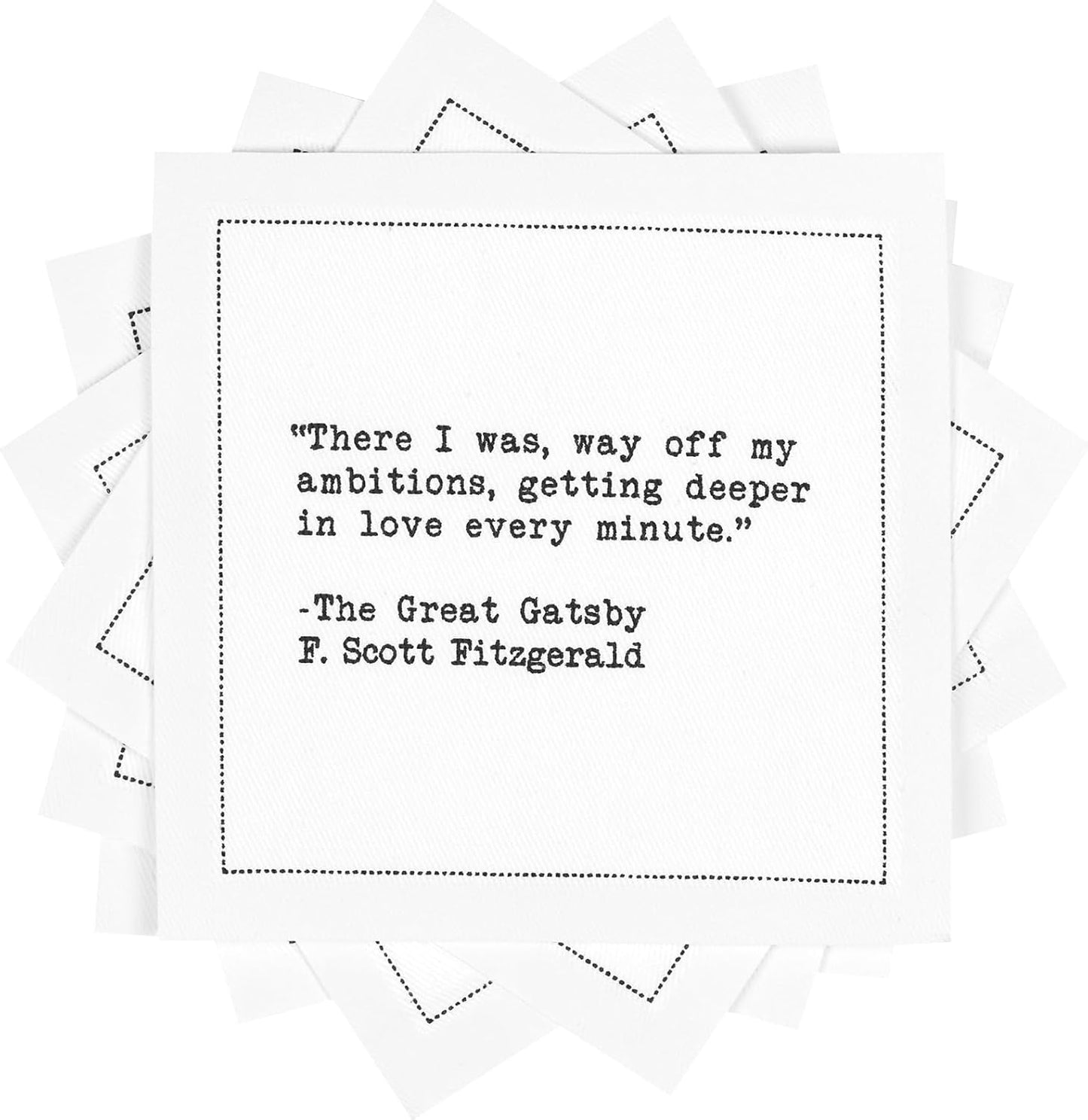 Five Star Napkins Love Quotes, White Cotton Cocktail Napkins, Beverage Napkins, Bar Napkins, Cloth Napkins, Party Napkins, Events, Holidays, Weddings, Birthdays, Disposable, 4.5" x 4.5"- (50x)