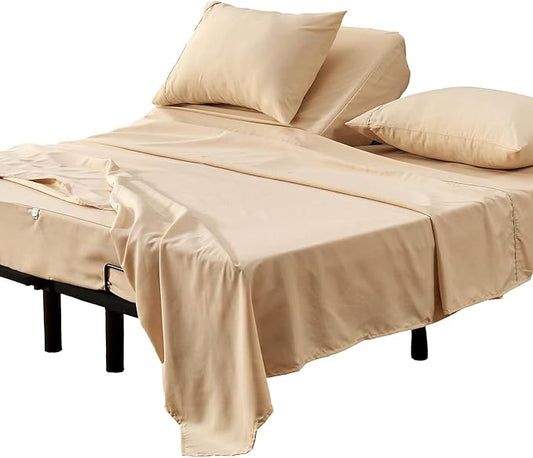 Kingnex 28-30 Split Top King Sheets Set by Kingnex