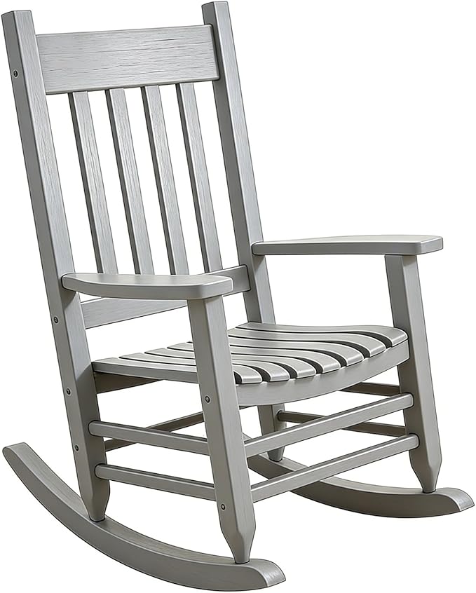 Oversized Outdoor Wooden Rocking Chair by Unknown