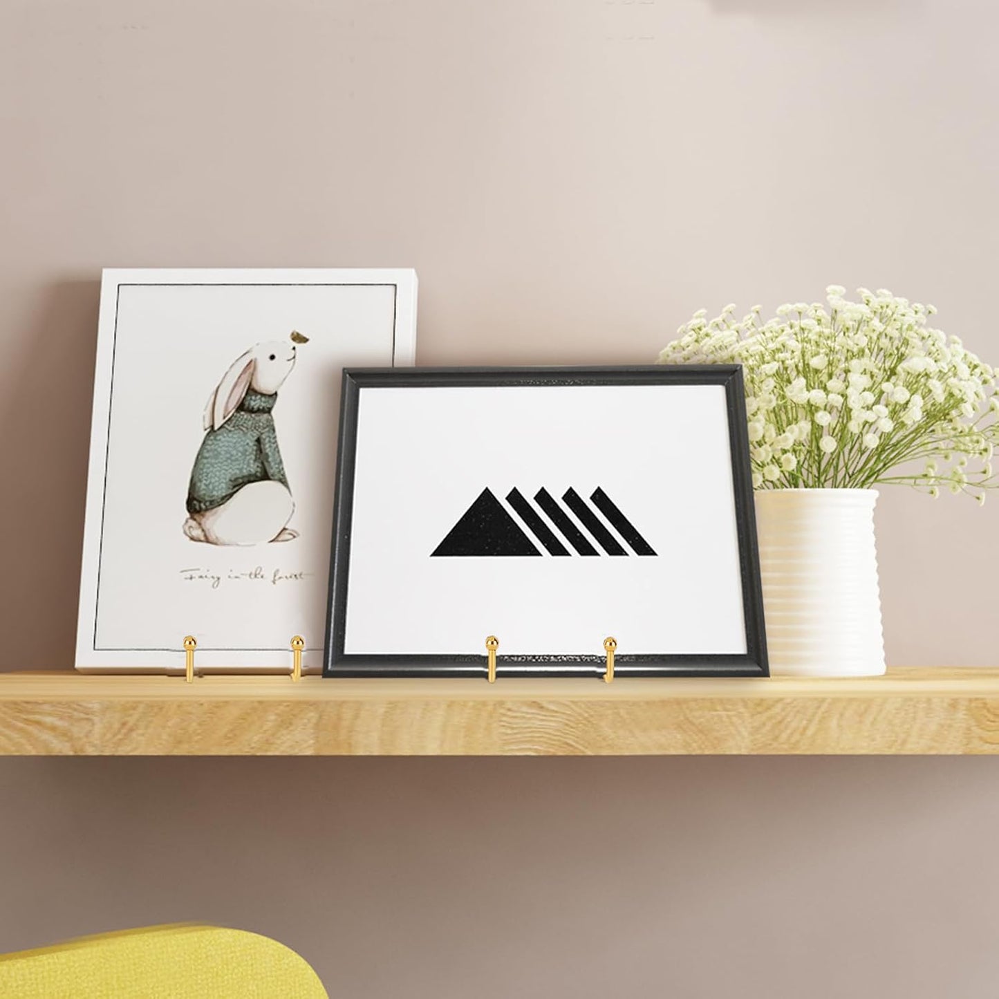 Decolore 8 inch 3 Pack Gold Plate Stands Table Top Easels Plate Holder Display Stands for Picture, Decorative Plate, Book, Photo Easel, Artistic Work