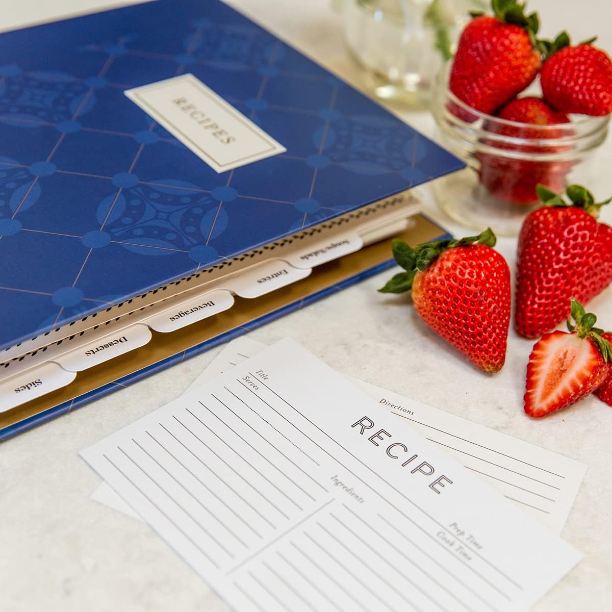 Jot & Mark Recipe Cards 5x7 Inches Blank Double Sided, 50 Count (Modern Minimal) - Menu Cards