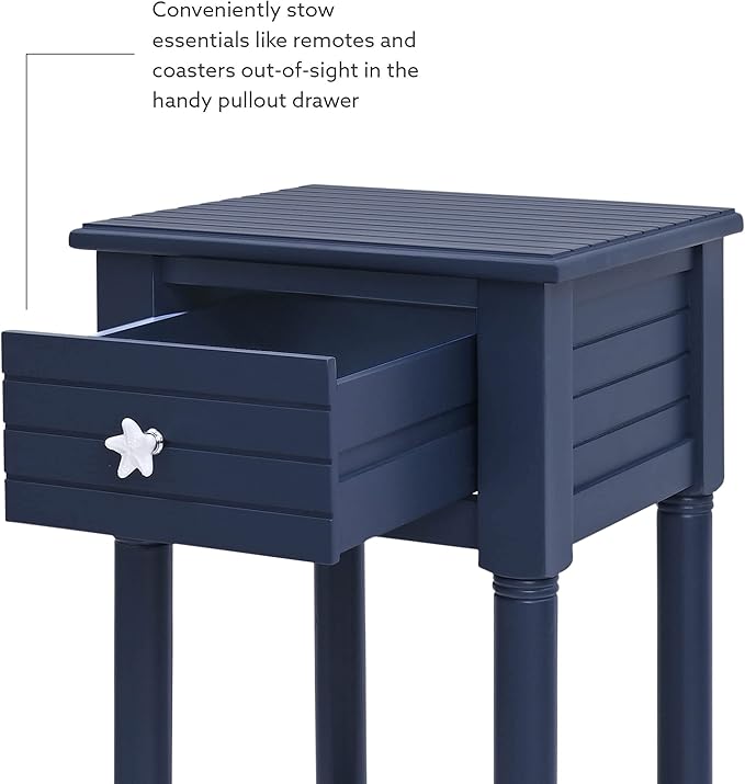 Linon Raleigh Navy Small Accent Table - Image 12