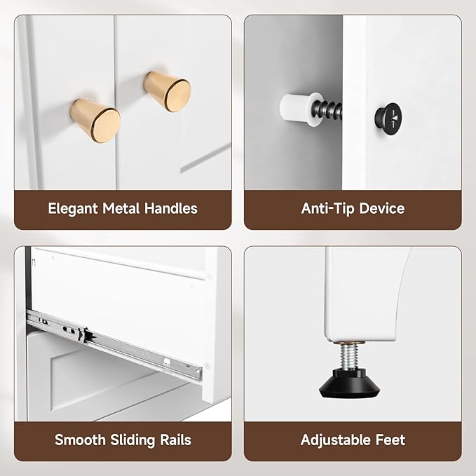 Letaya 71" Metal Wardrobe Cabinets - Image 8