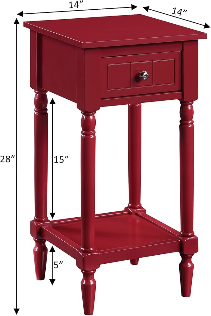 Convenience Concepts French Country Khloe 1 Drawer Accent End Table 14" - Image 3