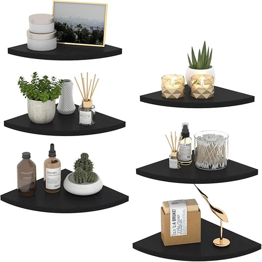 HORLIMER Floating Corner Shelf Wall Mount, Living Room by HORLIMER