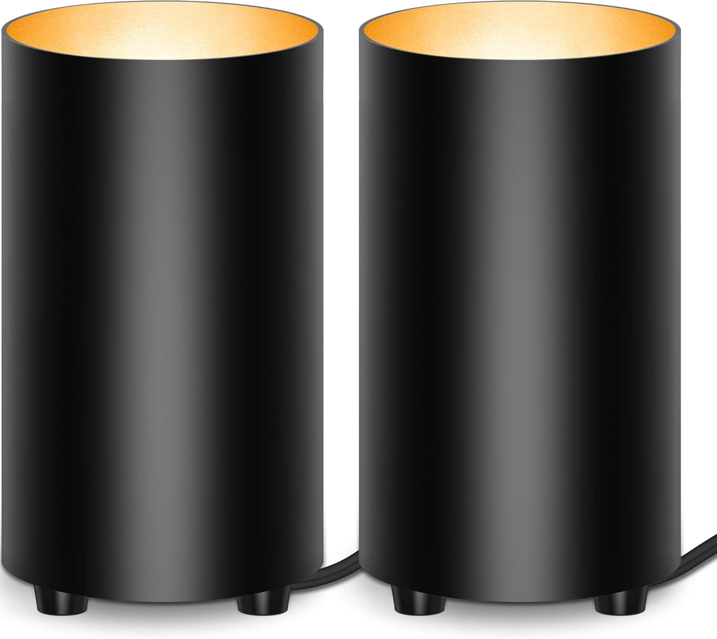 SUNVIE 2 Pack Uplighting Indoor Floor Can Light Spotlight, Up Lights Indoor Floor Spotlight with 2700K GU10 Bulbs, 5W Spot Lights for Plant Picture, 5.9 FT Plug Cord & Foot Switch