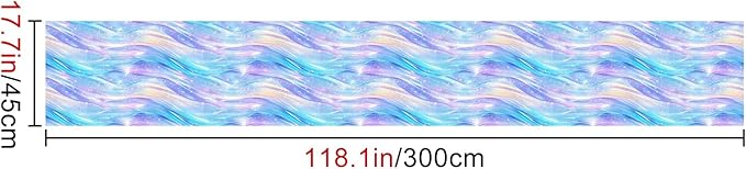 HOMETITUTE Pastel Blue Purple Dream Wave Wallpaper Peel and Stick Contact Paper - Image 3