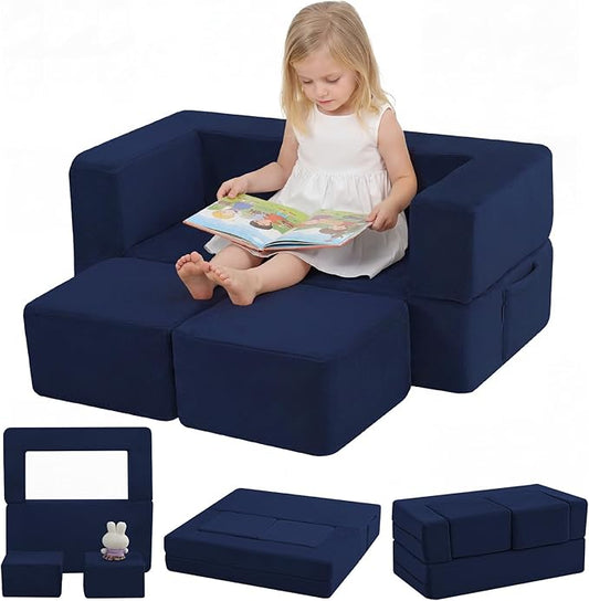 MeMoreCool Convertible Modular Kids Couch – Foam Toddler Sofa by MeMoreCool