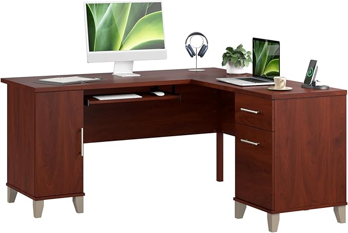 Bush Home 60-Inch L-Shaped Desk by BushHome