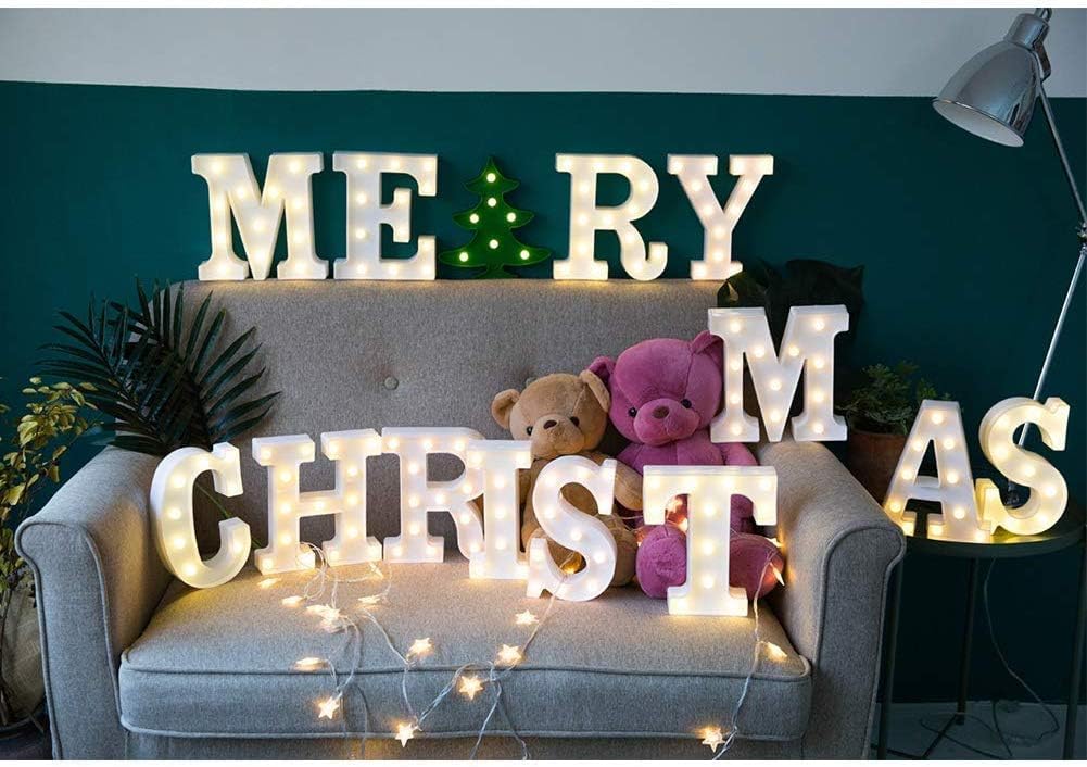 MUMUXI Marquee Light Up Letters | Large Light Up Numbers | Battery Powered and Bright with Every Letter of The Alphabet | for Wedding, Birthday, Party, Celebration, Christmas or Home Decoration (M)