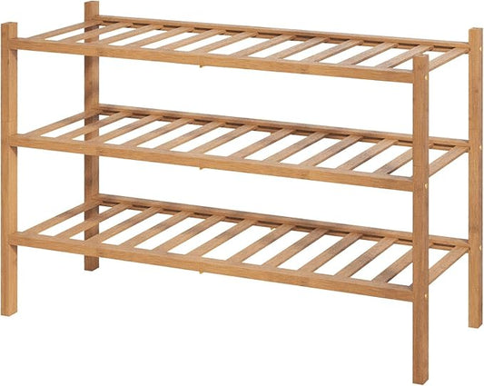 Kitsure Bamboo Wooden Shoe Rack by Kitsure