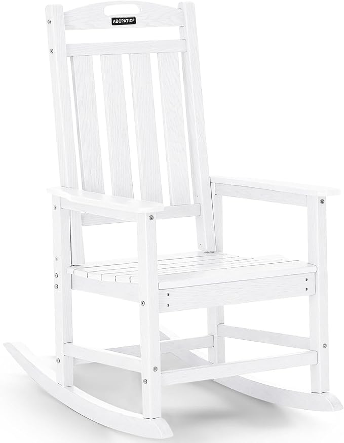 Outdoor Adirondack Rocking Chairs All-Weather HDPE Patio Rocker Chair by ABCPATIO