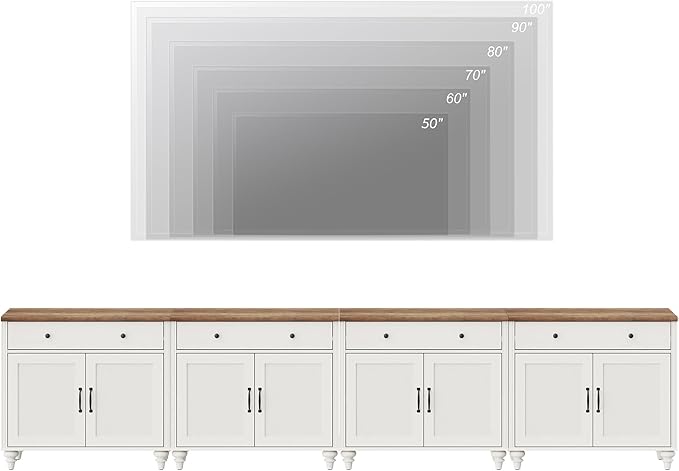 WAMPAT Farmhouse TV Stand for 85 inch TV - Image 3