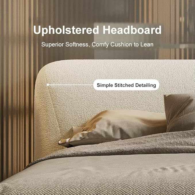homary Queen Size Upholstered Bed Frame - Image 4