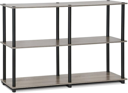 Furinno TURN-N-TUBE Storage Shelves, 3-Tier 47.4 Wide Book Shelf, Corner Shelf by Furinno-FitsYourSpaceFitsYourBudget