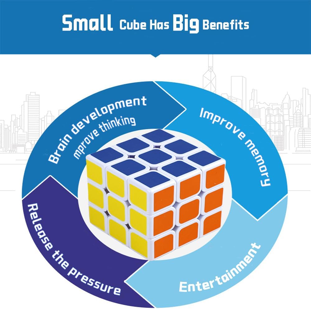 24 Pack Mini Cube Puzzle Party Favors for Kids, 1.18in 3x3 Magic Cube School Rewards & Classroom Prize for Students, Birthday Party Favors Easter Christmas Stocking Stuffers Gifts for Kids