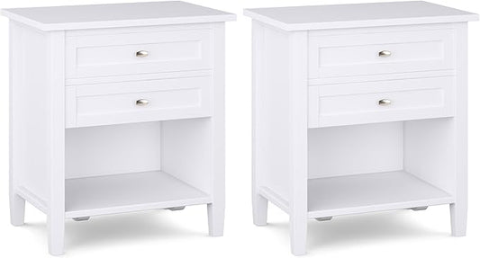 SIMPLIHOME Warm Shaker Solid Wood 24 inch Wide Transitional-Style Bedside by SimpliHome