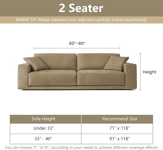 MYSKY HOME Loveseat Cover Moss Green Couch Cover Sectional Couch Covers - Image 5