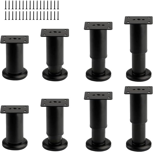 8 PCS Adjustable Metal Furniture Legs 3.15-4.72 Inch, Heavy Duty Replacement by Unknown