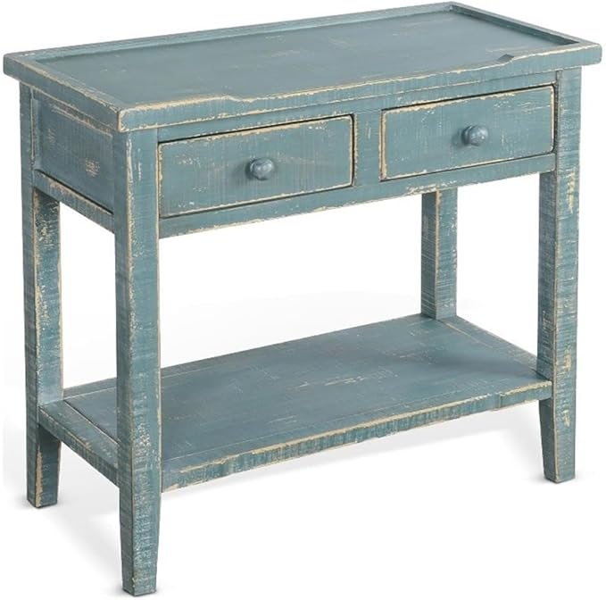 Sunny Designs Marina Sea Grass Wood Side Table by Sunny+Designs