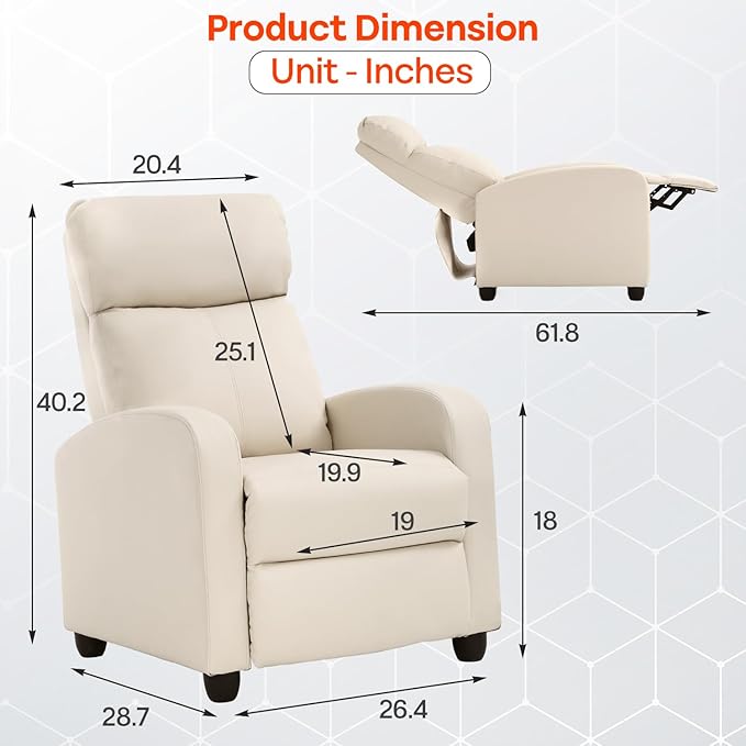 FDW Recliner Chair Massage Chair Reading Chair Reclining Sofa Home Theater - Image 3