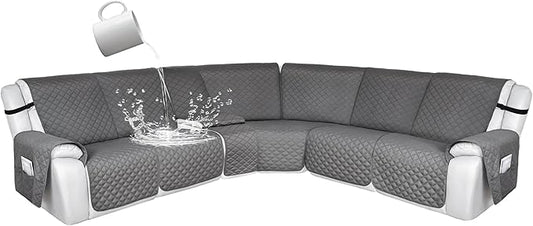 HDCAXKJ 100% Waterproof Reclining Sectional Couch Covers L Shape Recliner Sofa by HDCAXKJ