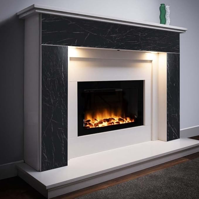 Arthome Black Marble, 35.4x120 Inches Peel and Stick Wallpaper, Marble Contact - Image 3