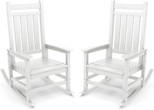 SERWALL Outdoor Rocking Chair, HDPE Rocking Chair by SERWALL