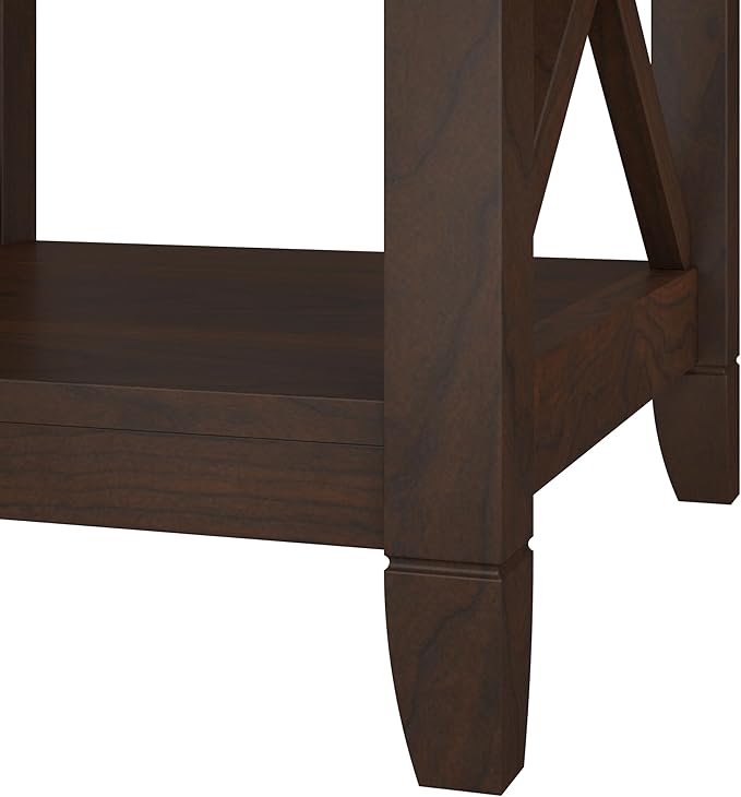 Bush Home Key West Small 2 Shelf Bookcase in Bing Cherry, Compact Home Organizer - Image 8