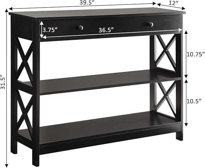 Convenience Concepts Oxford 1-Drawer Console Table 39.5" - Image 9