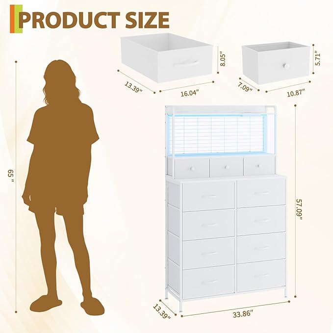 Jojoka Smart Dresser for Bedroom - Image 3