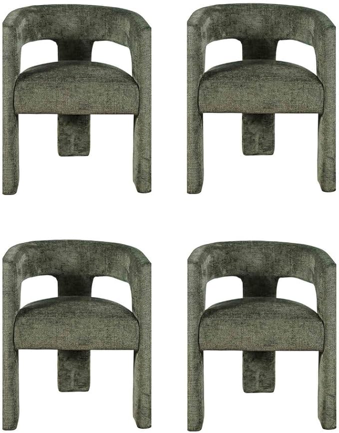 Jofran Gwen Jacquard Upholstered Accent Chair, Modern Luxury Plush Sculptural by Jofran+Inc.