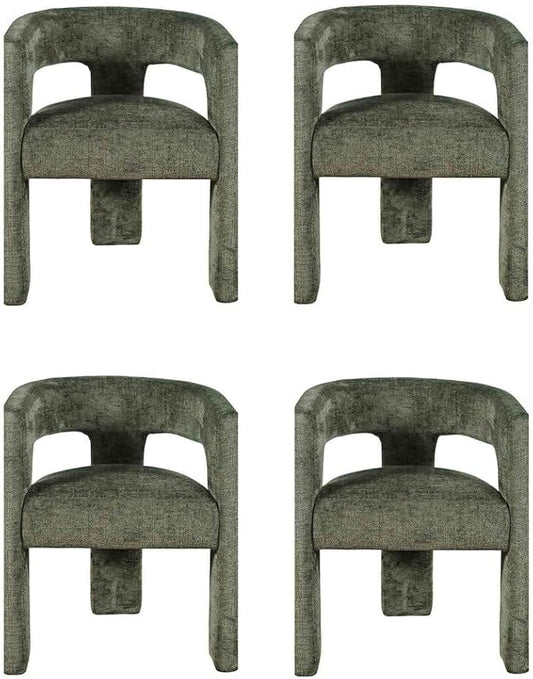 Jofran Gwen Jacquard Upholstered Accent Chair, Modern Luxury Plush Sculptural by Jofran+Inc.