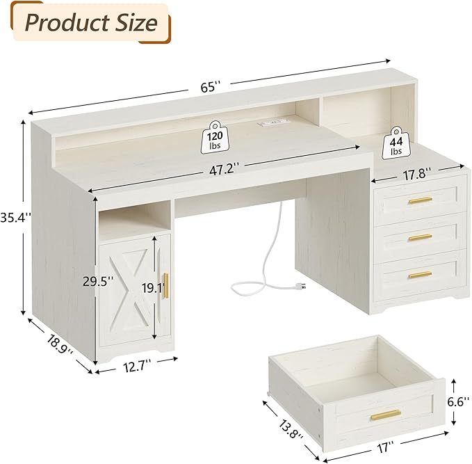 TVU Farmhouse Computer Desk - Image 2