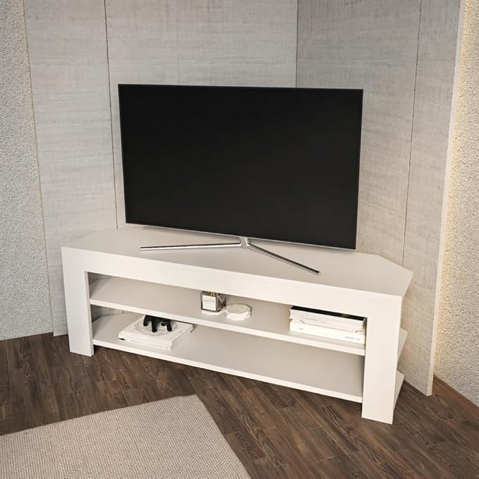 Decorotika Rita Corner TV Stand, Modern Entertainment Center - Image 3