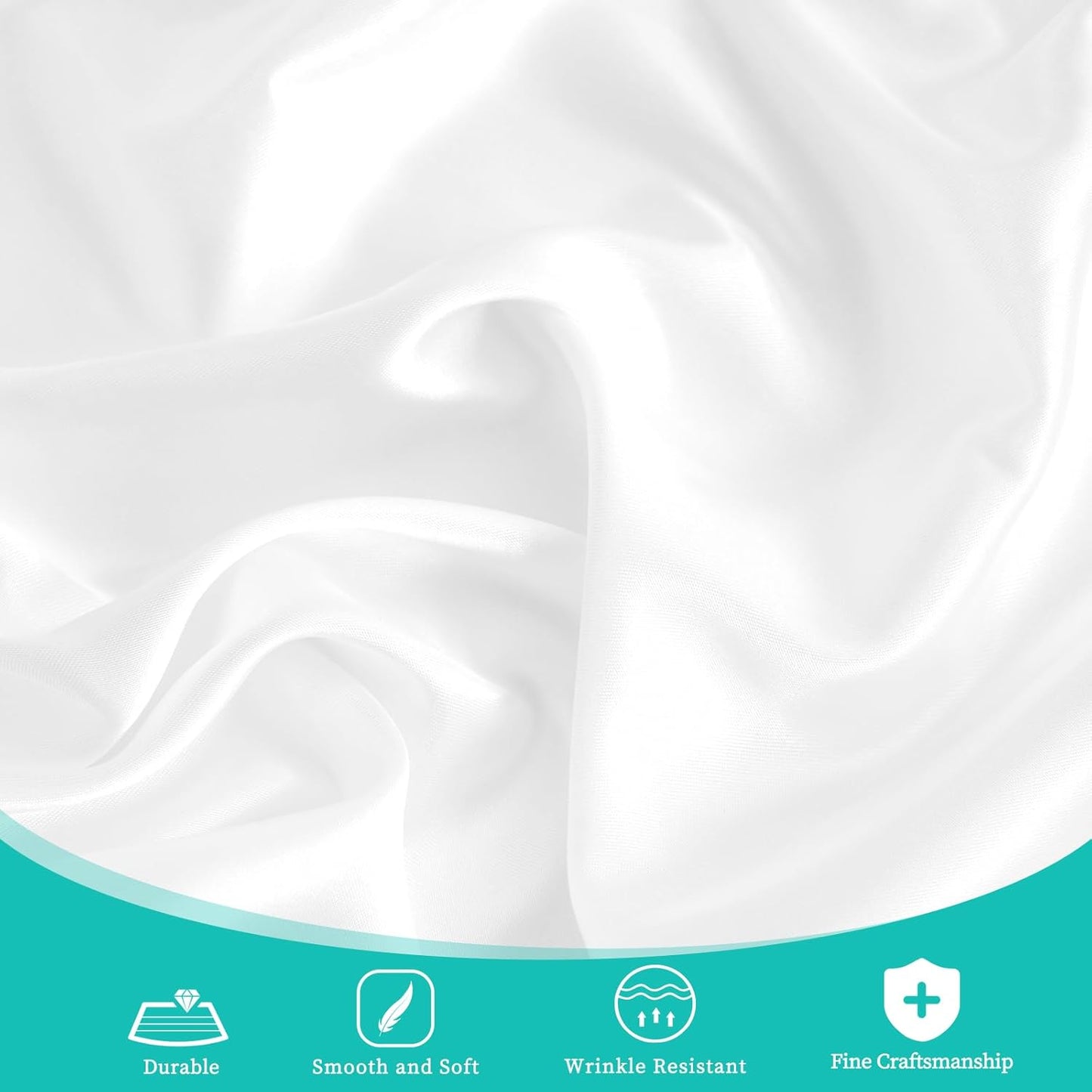 12 Pack 120 Inch White Satin Tablecloth - Premium Bright Silky Round Tablecloth Overlay Smooth Fabric Table Cover, Table Decoration for Wedding Party Banquet Events Restaurant Kitchen Dining