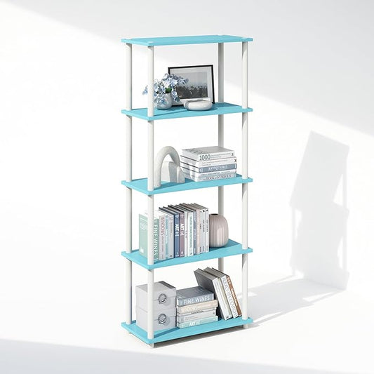 Furinno Turn-N-Tube Book Shelf, 5-Tier Bookshelf, Bookcase by Furinno-FitsYourSpaceFitsYourBudget